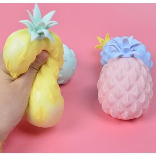 Squeeze Toy Eco-friendly Fruit Shape TPR Simulation Squeeze Decompression Stress Relief Hand Fidget Toys For Kids Gift for Home