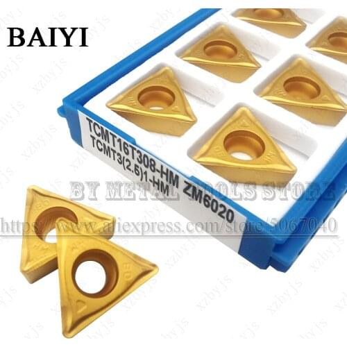 10pcs TCMT16T308-HM ZM6020 TCMT16T308 HM TCMT32.52 Carbide Insert TCMT Internal Turning Tools CNC Blade Cutter Lathe For STUCR/L