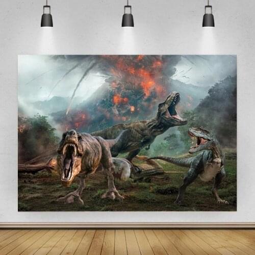 Volcanic Eruptions Dinosaurs Portrait Photography Background Family Activities Decors Vinyl Backdrop Photocall Studio Props