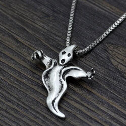 Youe shone Ghost Halloween Necklace Charm Jewelry Witch Costume