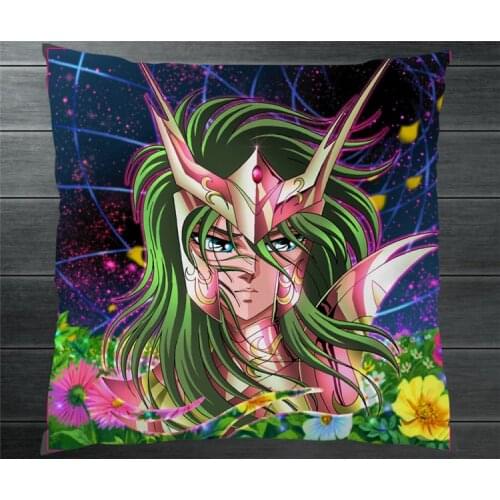 Saint Seiya Knights of the Zodiac Andromeda Shun Fanart 40*40cm Two Side Pillowcase Pillow Case Cover Cosplay Gift BED/SOFA/CAR