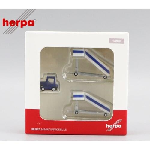 1:200 Herpa Fluggasttreppen mit Schlepper blau-weiss 551861 MODEL SCENE RARE COLLECTION
