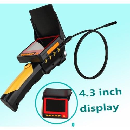 1M Cable Reel 4.3'' TFT LCD DVR Diameter 8.2MM Camera Head Pipeline Inspection Camera With Adjustable 6 IR LED