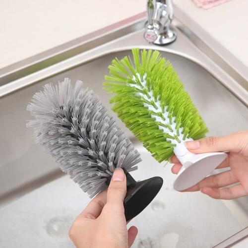 1PCS Sink Suction Cleaning Brush Cups Red Wine Glass Goblet Mugs Cleaner Strong Suction Lazy Use Clean Brush for Cup