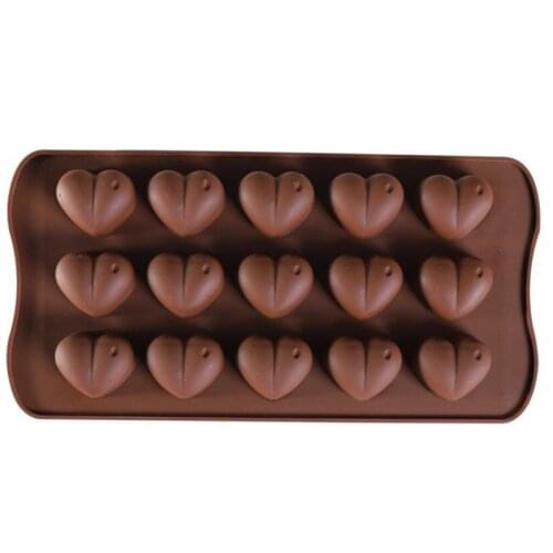 3D Love Heart Chocolate Mold Silicone Chocolates Molds for Baking Nonstick Jelly Pudding Sugarcraft Mould DIY Kitchen Bakeware