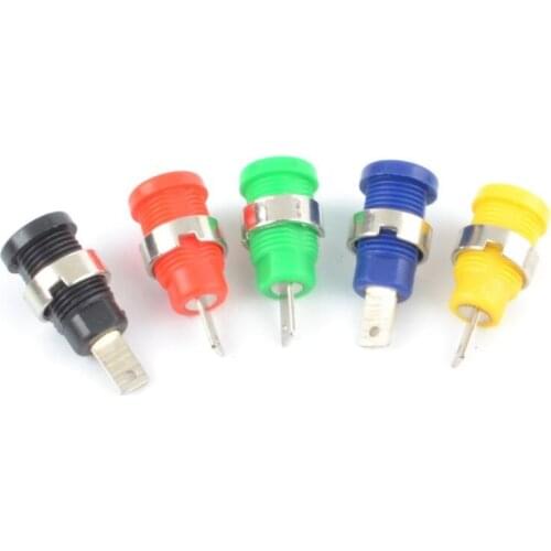 5pcs 4mm Banana Female Jack Socket 30V-60V 24A Panel Mount Binding Post