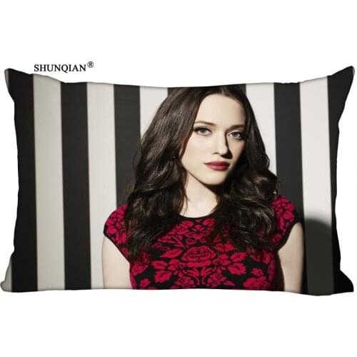 Custom Kat Dennings Rectangle Pillowcase zipper Pillow Case Customized Pillow Case Covers (Two Sides) 1pcs custom