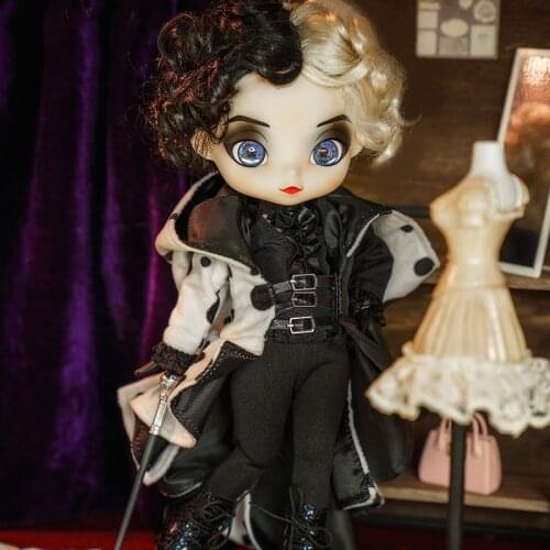 Disney Charming Villains Cruella Action Figure Toys Cute Dress Up Cruella BJD Doll Toys With Makeup Gifts for Kids