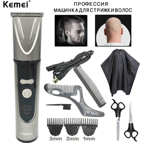 Kemei Hair Clipper Men Professional Electric Trimmer men Hair Cutting With LED Screen Barber Machine Men Strong Cutter Head