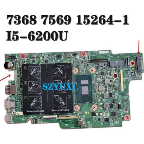 I5-6200U FOR Dell Inspiron 13 7368 15 7569 Laptop Motherboard 15264-1 X41DX CN-0X6C95 X6C95 Mainboard 100% Tested