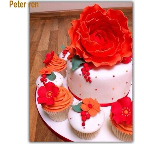 Peter ren Diamond embroidery DIY Diamond painting Cross stitch Kit Beautiful Wedding Cake Paste Knitting 3d rhinestone paintings