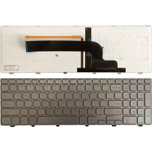 New US keyboard for Dell Inspiron 15-7000 series 7537 English silver Laptop Keyboard whit backlit