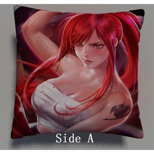 New Fairy Tail Erza Anime two side Pillowcases Hugging Pillow Cushion Case Cover Otaku Gift 641