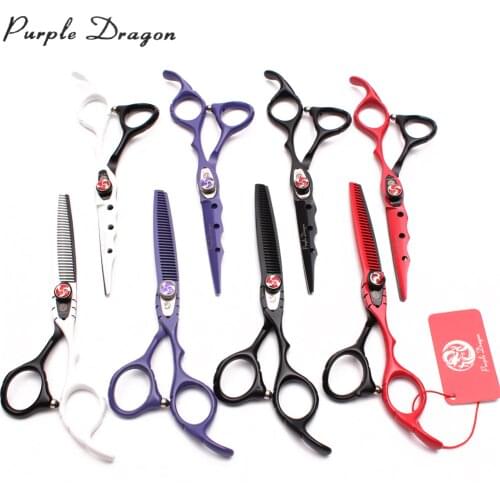 6" Stainless Purple Dragon Cat Dog Scissors Straight Scissors Thinning Shears Pet Scissors Professtional Grooming Scissors Z1019