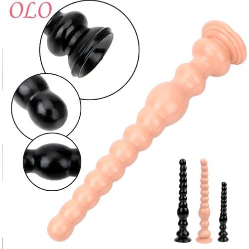 OLO Prostata Massage Anus Backyard Beads With Suction Cup Butt Plug Masturbation Sex Toys For Woman And Men Large Dildo