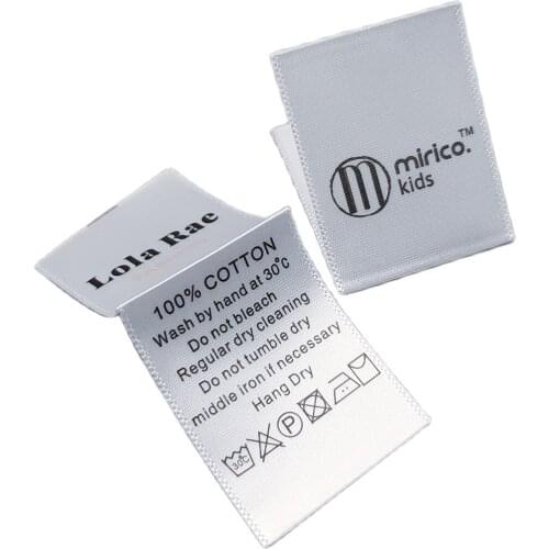 Wholesale Custom Clothing Cotton Tagseco-Friend Cotton Printed Labels For Children Garment Tags Customized Main Label