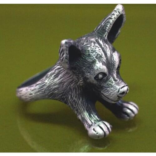 Wholesale Unique Trendy Chihuahua Adjustable Ring High Quality Design Mens Dog Promise Rings Women Gift Overwatch Aros
