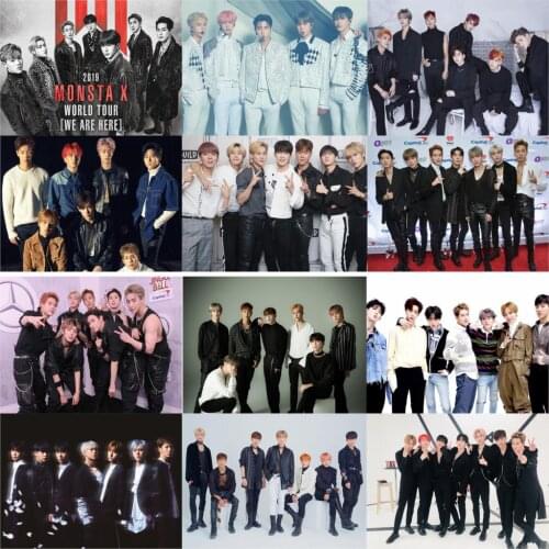 Monsta X Kpop Posters High Definition Home Office Decoration Glossy Paper Prints Wholesale