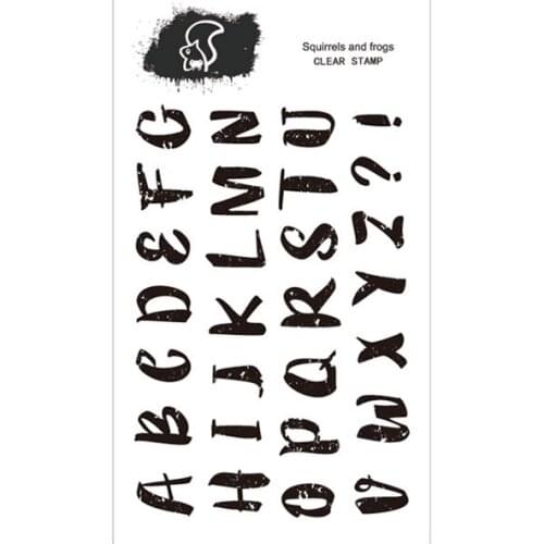 Capital letter theme pattern transparent silicone clear stamp for scrapbooking DIY craft decoration soft stamp background base