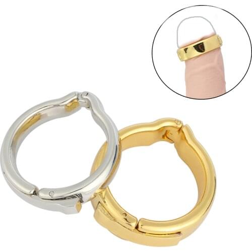 Adjustable Stainless Steel Penis Rings Magnetic Physiotherapy Foreskin Correction Ring Lasting Cock Cage Rings Sex Toys For Men