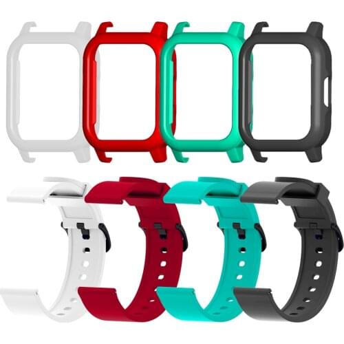 Strap for Haylou LS02 Bracelet Belt Smart Watch Band Hard PC Protective Case Shell Frame Bumer for Xiaomi Haylou LS02 Protector