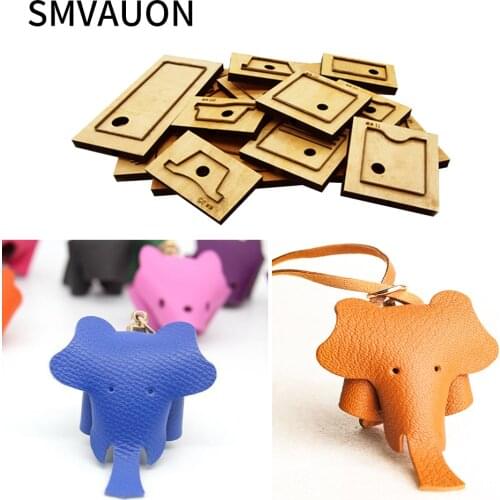 Diy Craft cute elephant Pendant Wooden Cutting Die Making Decor Supplies Dies Template Suitable For Common Die-Cutting Machines