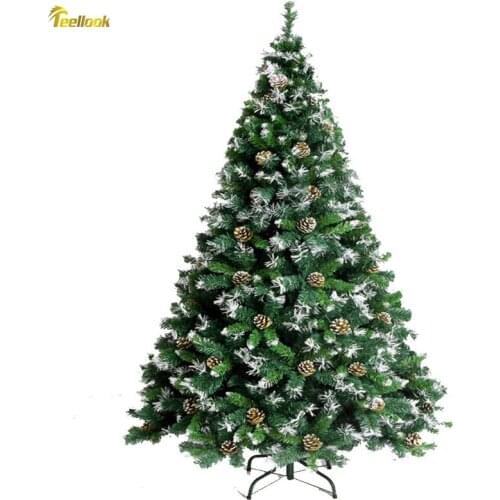 Teellook 1.5 m / 1.8 m encryption pvc pine cone Christmas tree Christmas family hotel shopping mall decoration supplies