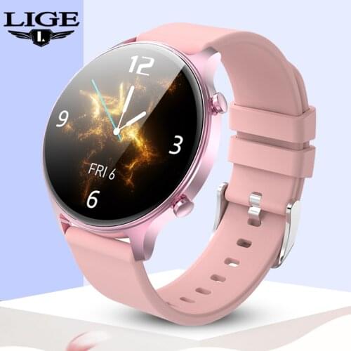 LIGE Women Smart Watch Real-Time Weather Forecast Activity Tracker Health Monitor Sports Women Smart Watch Men For Android IOS