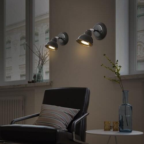 SGROW Modern Minimalist Wall Lamp Entrance Aisle Bar Cafe Wall Sconce Stairs Industrial Iron Wall Lighting Fixtures Lampara