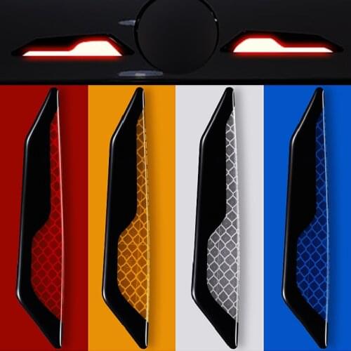Car Warning Strip Tape Light Reflector Sticker Exterior Accessories Warning Mark Reflective Door Edge Protection Silane Guard