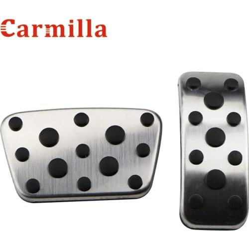 Carmilla 2Pcs AT Car Pedals Protection Cover for Toyota Camry Highlander Land Cruiser Fortuner for Lexus ES RX CT200H IS LS LX