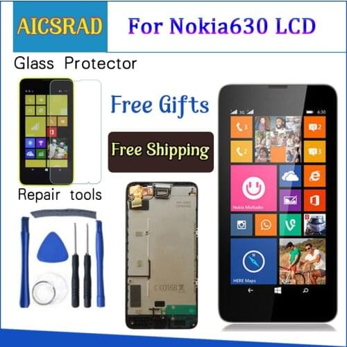 AICSRAD 4.5" IPS LCD For NOKIA 630 Display Touch Screen For NOKIA Screen Lumia 630 Display LCD Lumia 635 Replacement
