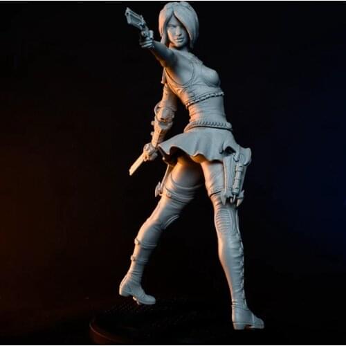1/24 75mm 1/18 100mm Resin Model Kits Beauty Girl Female soldier Unpainted No Color RW-125