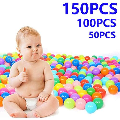 100/150PCS Outdoor Sport Colorful Ball Water Pool Ocean Wave Ball Kids Swim Pit With Basketball Hoop Play House Outdoor Tent Toy