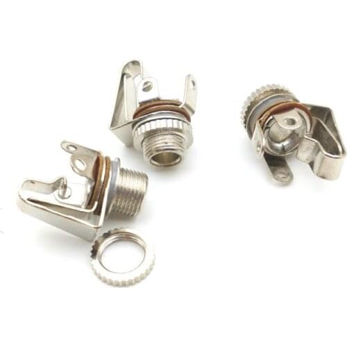 100pcs 3.5mm Mono Jack Chassis/Panel Socket With Switch Audio adapter