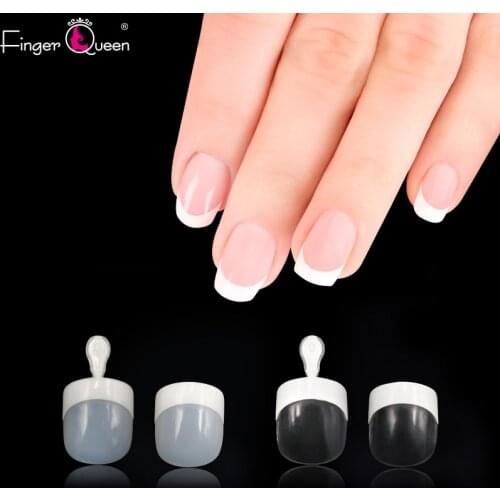 100Pcs/box Short Nails Ballerina Full Cover Nail Tips Natural False Nails Artificial DIY Fake French Nails Nail Art Type