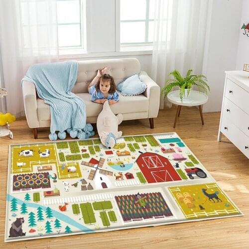 2021 High Quality Rug Childrens Flannel Carpet Animal Puzzle Game Learn For Baby Play Rectangular Carpet in the childrens room