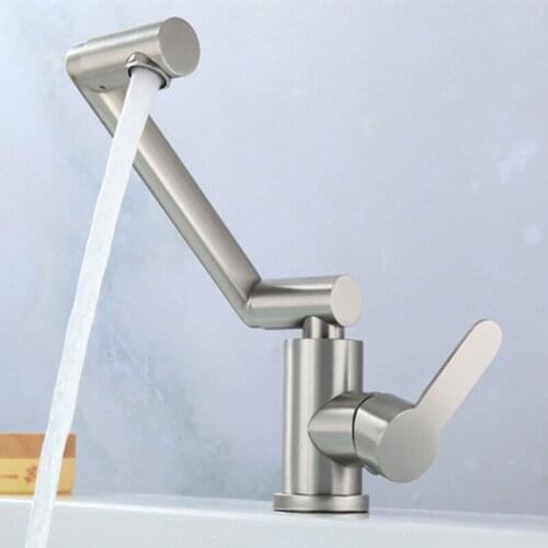 304 Stainless Steel Basin Faucet Water Tap Bathroom Faucet Finish Single Handle Water Sink Tap Mixer Bath Faucets