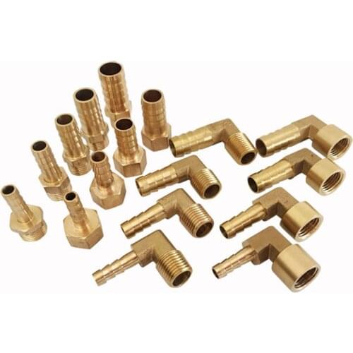 4mm 6mm 8mm 10mm 12mm 14mm 16mm 19mm 25mm Hose Barb x 1/8" 1/4" 3/8" 1/2" 3/4" 1" BSP Male Elbow Brass Pipe Fitting Connector