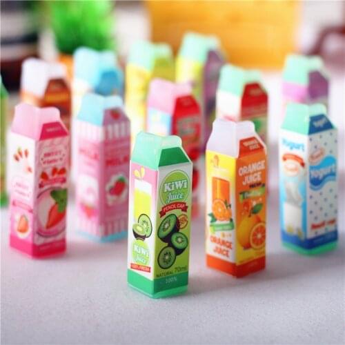 4pcs/set Dollhouse Re-ment Miniature Boxed Fruit Milk Drink Pretend Food for blyth ob11 barbies 1/6 Doll Kitchen Accessories