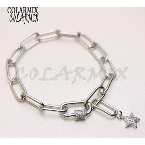 4 piece Multi charm bracelets star lock star charm bracelet bangle adjustable bracelets for women51009