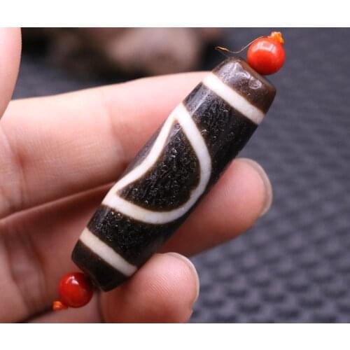 5A Magic Power Tibetan Old Agate sun&moon dZi Bead Amulet