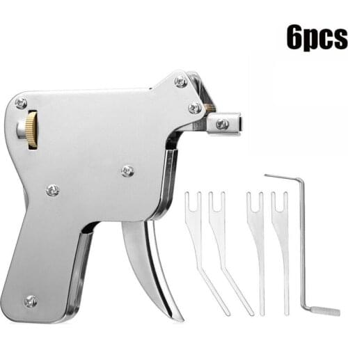 6Pcs Key Repair Tool Strong Adjustable Brand New Stainless Steel White Tools With 4 Open Blades And 1 Tension Dropshipping