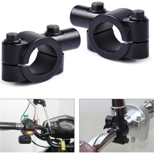 8mm/10mm Motorcycle Mirror Mount Holders Bracket Clamp For Motorbike Handlebar Moped Dirt Pit Bike ATV Quad 4 Wheeler