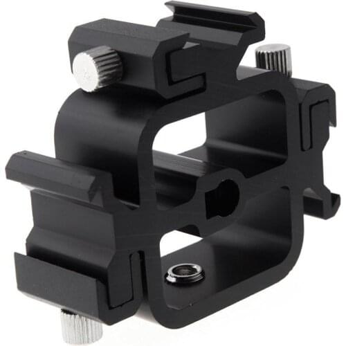Aluminum Three Hot Shoe Mount Adapter Flash Holder Bracket - Light Stand umbrell