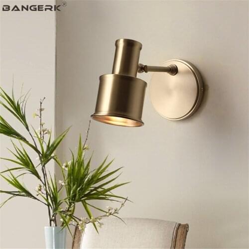 American Luxury Wall Lamps Loft Decor Adjust Wall Light LED Modern Copper Sconce Wall Lights Bedside Home Lighting Luminaire
