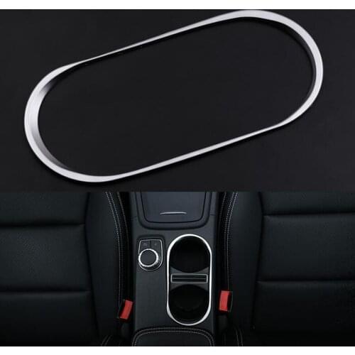 Car Interior Console Water Cup Holder Frame Trim Cover Styling Cover Fit For Mercedes Benz CLA C117 W117 GLA Class A B 2014-2016