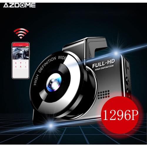 Original AZDOME Car DVR Video recorder dashcam 1296P HD Night Vision ADAS Dash Camera Car WiFi DVR Dual Lens 24H Parking Monitor