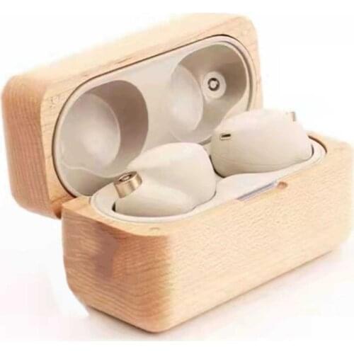 Maple Rosewood Walnut Wooden Box For Sony WF-1000XM4 Real Wood Earphone Protective Case