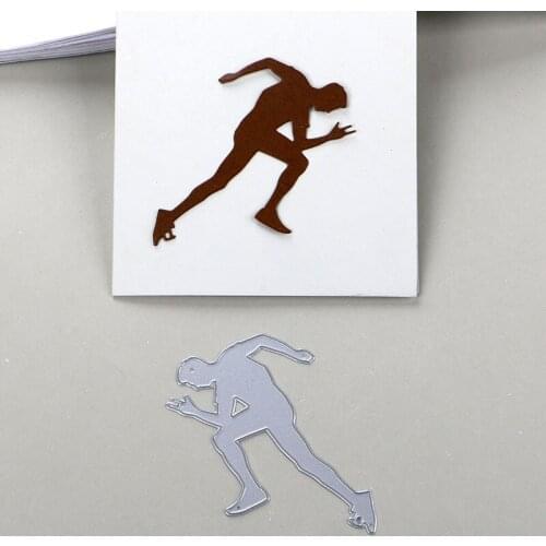 DUOFEN METAL CUTTING DIES running man and running woman lace hollow DIY Scrapbook Paper Album 2018 new